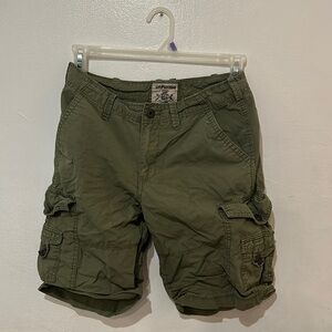 Rare Dark green military like cargo Express shorts vintage